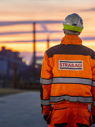 Photo of a colleague on the construction site